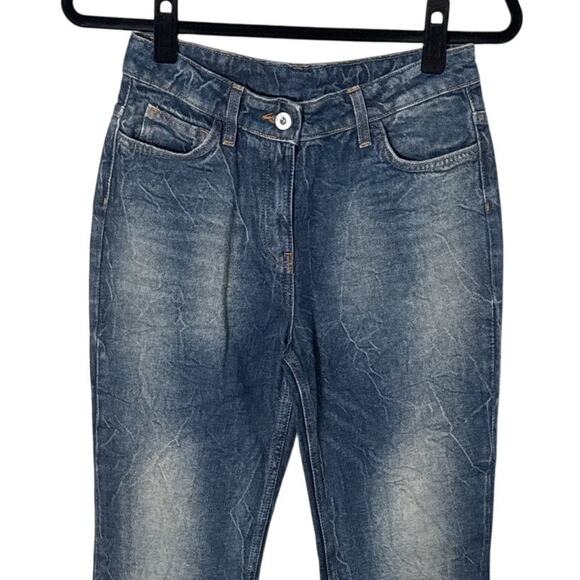 NWT Collusion Womens High Rise Bootcut Leg Jeans Washed Blue Size 4 - Picture 6 of 8